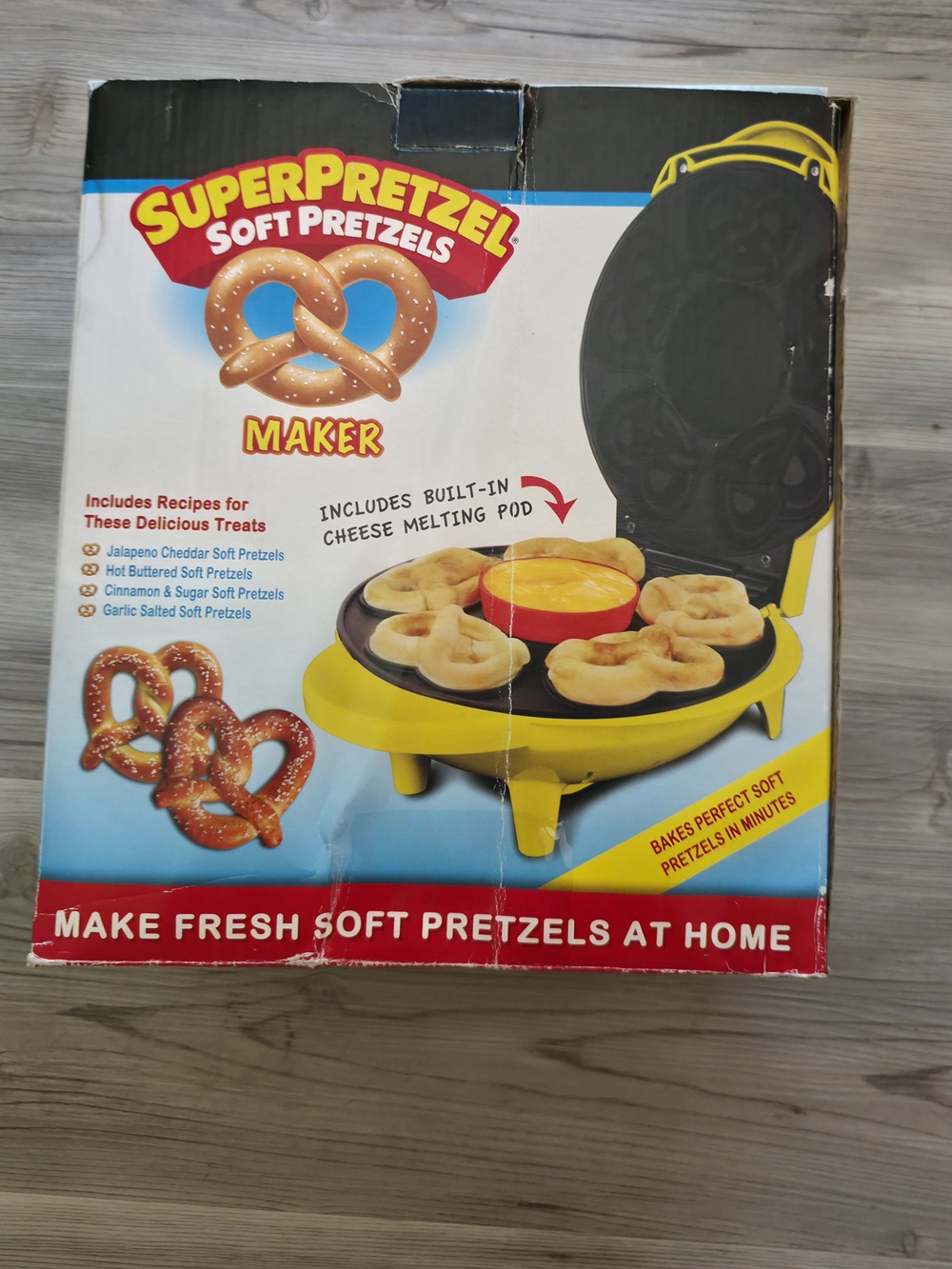 Soft Pretzel Maker in Yellow - Countertop Pretzel Machine